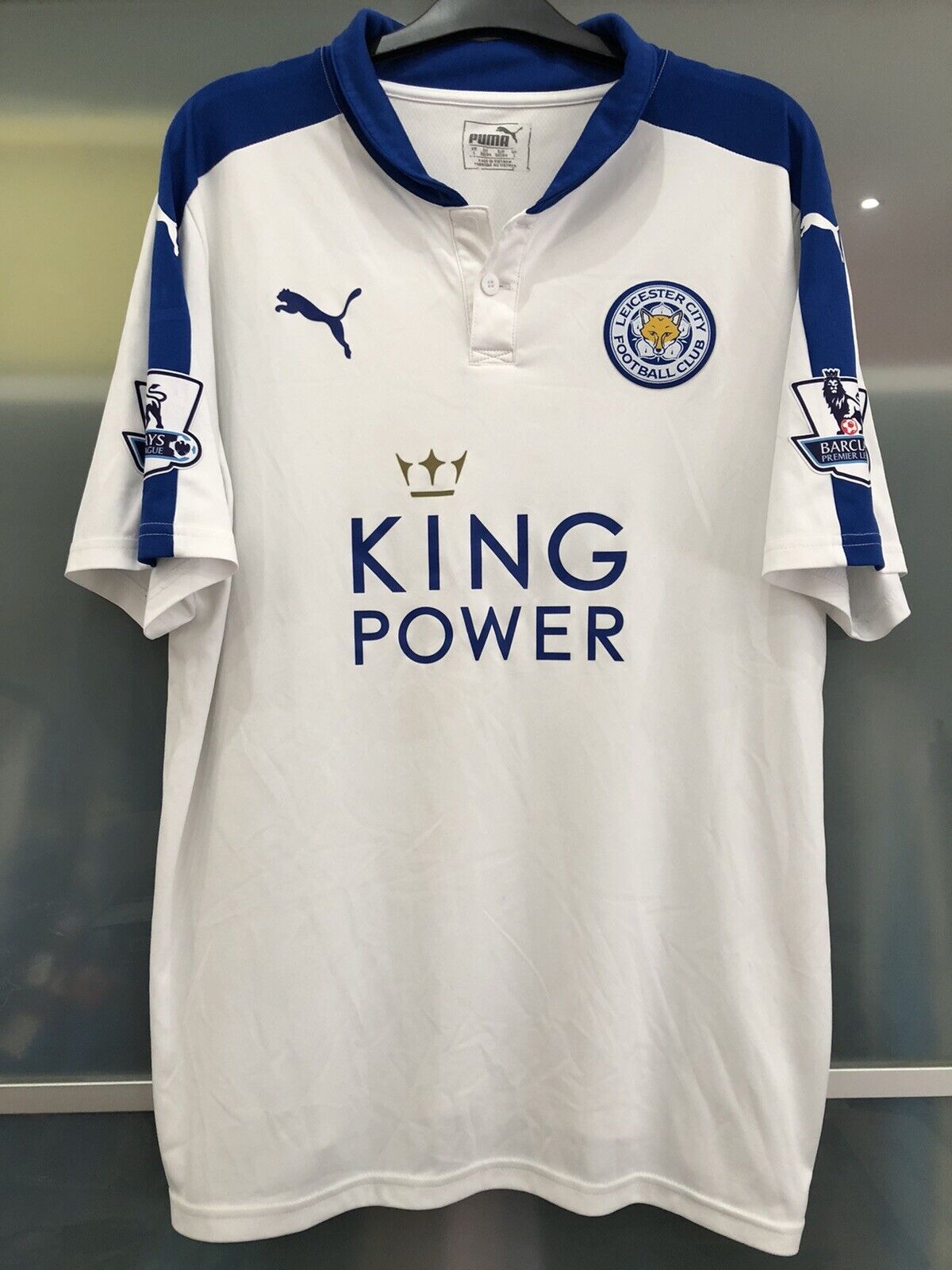 AAA Quality Leicester City 15/16 Third White Soccer Jersey
